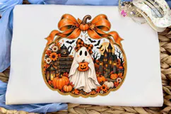 Halloween Ghost Pumpkin PNG Sublimation Product Image 5
