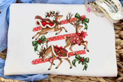 Christmas Reindeer PNG Sublimation Shirt Product Image 5