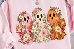 Floral Ghost PNG Sublimation Shirt Desig Product Image 3
