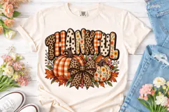 Hello Fall Pumpkin PNG Sublimation Desig Product Image 2