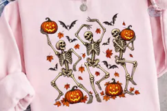 Dancing Skeletons Halloween PNG Shirt De Product Image 3