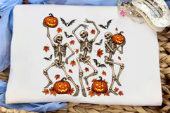 Dancing Skeletons Halloween PNG Shirt De Product Image 5