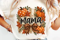 Mama Fall Pumpkin PNG Sublimation Design Product Image 6