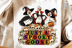 Just A Spooky Goose Halloween PNG Shirt Product Image 4