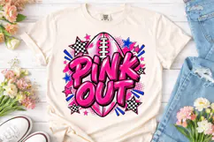Pink Out Football PNG Sublimation Design Product Image 2