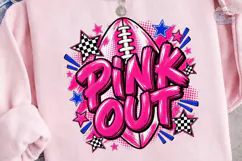 Pink Out Football PNG Sublimation Design Product Image 3