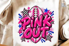 Pink Out Football PNG Sublimation Design Product Image 4