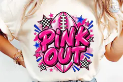 Pink Out Football PNG Sublimation Design Product Image 6