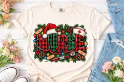 Christmas Nurse PNG Sublimation Design Product Image 2