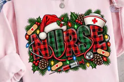 Christmas Nurse PNG Sublimation Design Product Image 3