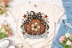 Pumpkin Season Floral PNG Sublimation De Product Image 1