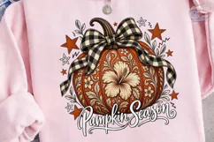 Pumpkin Season Floral PNG Sublimation De Product Image 2
