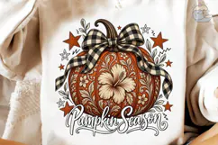 Pumpkin Season Floral PNG Sublimation De Product Image 3