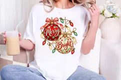 Merry Bright Christmas Ornaments PNG Sub Product Image 1