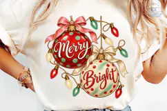 Merry Bright Christmas Ornaments PNG Sub Product Image 6