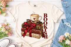 Bookish Coffee PNG Sublimation Design Product Image 2