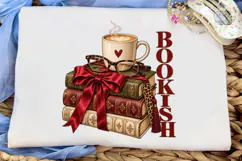 Bookish Coffee PNG Sublimation Design Product Image 5