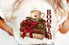 Bookish Coffee PNG Sublimation Design Product Image 6