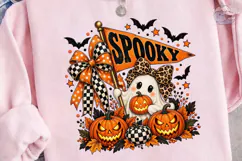 Spooky Ghost Pumpkin Halloween PNG Shirt Product Image 3