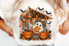 Spooky Ghost Pumpkin Halloween PNG Shirt Product Image 6