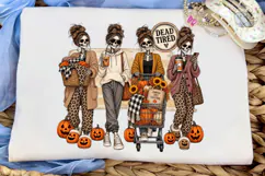 Dead Tired Skeleton PNG Sublimation Desi Product Image 5