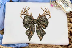 Camo Deer Antlers Bow PNG Sublimation Product Image 4