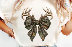 Camo Deer Antlers Bow PNG Sublimation Product Image 5