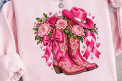 Cowboy Boots Flowers PNG Sublimation Des Product Image 3