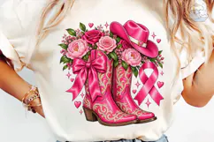 Cowboy Boots Flowers PNG Sublimation Des Product Image 5
