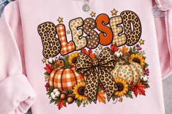 Blessed Fall Pumpkin PNG Sublimation Des Product Image 2