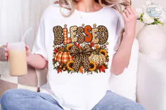 Blessed Fall Pumpkin PNG Sublimation Des Product Image 4