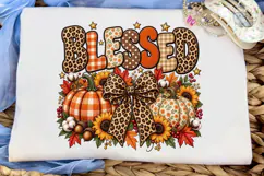 Blessed Fall Pumpkin PNG Sublimation Des Product Image 5