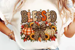 Blessed Fall Pumpkin PNG Sublimation Des Product Image 6