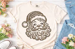 Leopard Santa Claus PNG Sublimation Desi Product Image 2