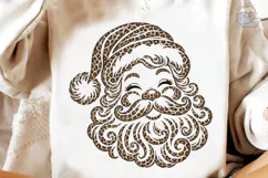 Leopard Santa Claus PNG Sublimation Desi Product Image 4