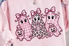 Spooky Ghosts Bow PNG Sublimation Design Product Image 3