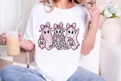 Spooky Ghosts Bow PNG Sublimation Design Product Image 4