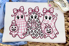 Spooky Ghosts Bow PNG Sublimation Design Product Image 5