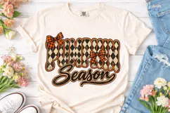 Pumpkin Season Argyle PNG Sublimation De Product Image 2