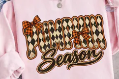 Pumpkin Season Argyle PNG Sublimation De Product Image 3
