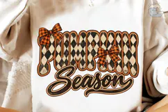 Pumpkin Season Argyle PNG Sublimation De Product Image 4