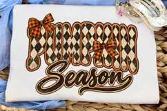 Pumpkin Season Argyle PNG Sublimation De Product Image 5