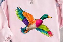 Rainbow Duck PNG Sublimation Shirt Desig Product Image 3