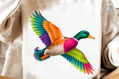 Rainbow Duck PNG Sublimation Shirt Desig Product Image 4