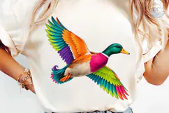 Rainbow Duck PNG Sublimation Shirt Desig Product Image 6