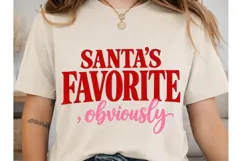 Santa's Favorite Obviously PNG Sublimati Product Image 1