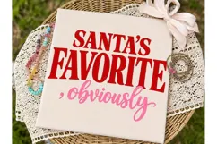 Santa's Favorite Obviously PNG Sublimati Product Image 2