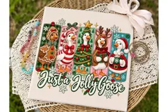 Just a Jolly Goose Christmas PNG Shirt Product Image 2