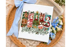 Just a Jolly Goose Christmas PNG Shirt Product Image 3