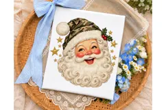 Vintage Santa Face PNG Sublimation Shirt Product Image 3
